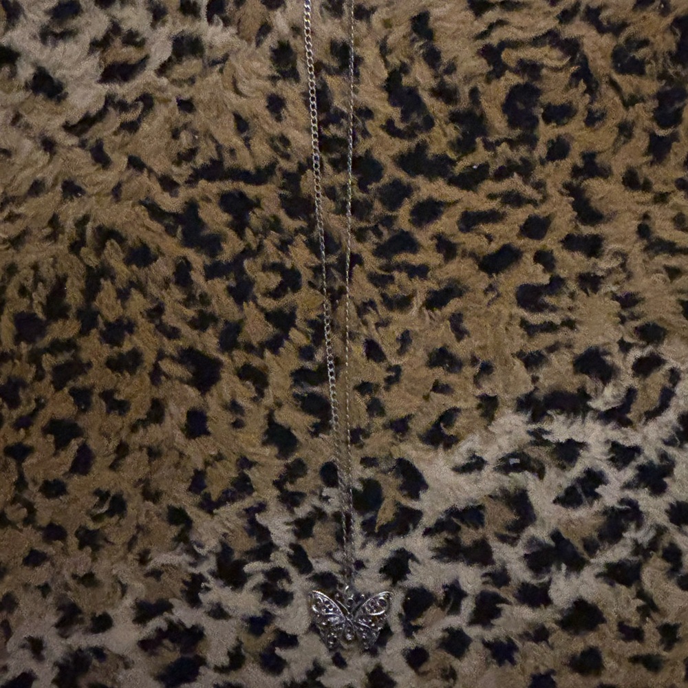 18” handmade silver butterfly necklace